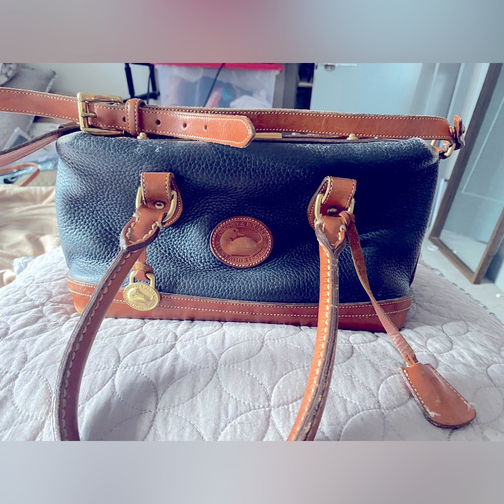 Vintage Dooney & Bourke Leather Dr . Tote Shoulder Bag
